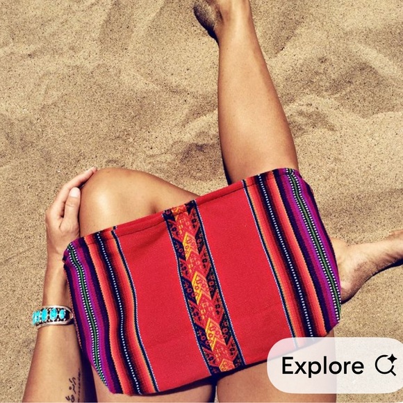 Soulucean Ikat Wet Dry Bag OS Colorful Patterned Clutch For Beach/Travel… - Picture 3 of 11